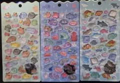 【正規品】ボンボンドロップシール 海洋生物3枚セット