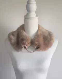 未使用・匿名配送【クチュールブローチ】フェイクファー付け襟　マフラー