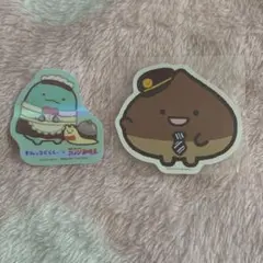 すみっコぐらし　ステッカー　コメダ　くり駅長　とかげ　にせつむり