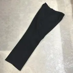 美品　GU センタープレスストレートパンツ　メンズ　黒　XLサイズ