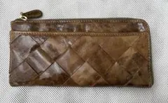 新品 ズッケロ 本革 革編み込み 長財布のサムネイル