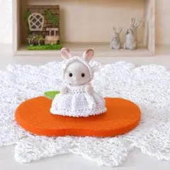 ☆ミニチュア ドール服 赤ちゃん服セット 白183☆