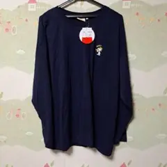 PEANUTS スヌーピー長袖 ロンTシャツ 3L ネイビー新品メンズ