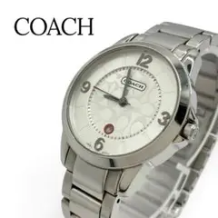 稼働品 COACH 腕時計　デイト シグネチャー ホワイト文字盤 シルバーのサムネイル