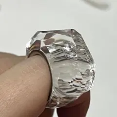 激レア！】58 スワロフスキー glacier クリスタル リング - メルカリ