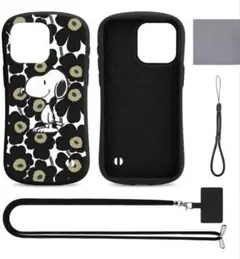 【iPhone15対応】スヌーピー 花柄 スマホケース