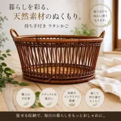 ラタン バスケット 昭和レトロ アンティーク 籠 インテリア ヴィンテージ 中古のサムネイル