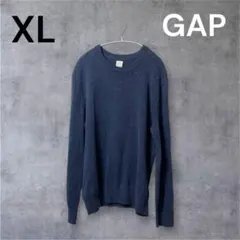 GAP ネイビー XL ニット セーター クルーネック 長袖 シンプル 無地 秋のサムネイル