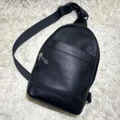 コーチ　COACH　ボディバッグ　ブラック　黒　レザー　メンズ