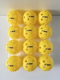 新品12球 X-ace 26穴 ピックルボール ボール