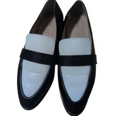 【HARUTA】ポインテッドトゥローファー【抗菌防臭】　24.5 バイカラー