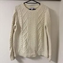 INES DE LA FRESSANGE アイボリー ケーブルニット XL