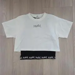 xgirl クロップドTシャツ ホワイト/ブラックのサムネイル