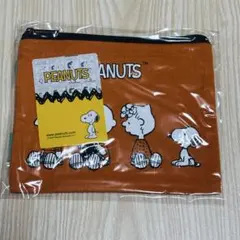 PEANUTS スヌーピーポーチ オレンジ