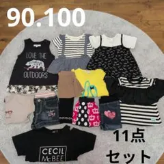 女の子　90　100 夏服まとめ売り　半袖　Tシャツ　ショートパンツ　チュニック