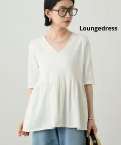 【Loungedress】ペプラムニット