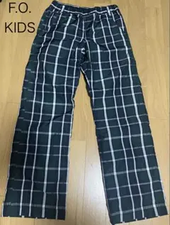 エフオーキッズ/F.O.Kids グリーン系チェック柄裏地付きパンツ140サイズ