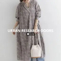URBAN RESEARCH DOORS アラベスクギャザーワンピース