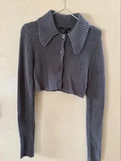 FOREVER 21 グレー クロップドカーディガン S