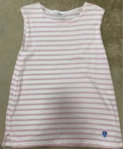 Orcival ピンクストライプ ノースリーブ