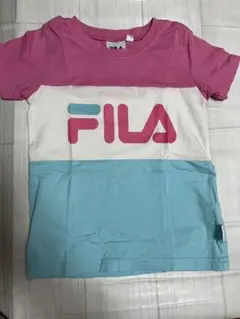 キッズ FILA 半袖Tシャツ ピンク ホワイト ブルー 120cmのサムネイル