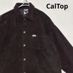 CalTop コーデュロイ ロングスリーブシャツ ダークブラウン キャルトップ