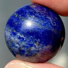 【高品質】 ラピスラズリ ミニスフィア ロイヤルブルー 地球のような模様 天然石のサムネイル