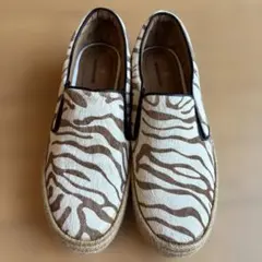 美品 90s vintage ゼブラ柄 ハラコ スリッポン ローファー 本革 - メルカリ