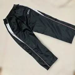 asics ブラックパンツ ストライプデザインユニS男女兼用