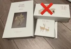 Joyful Holiday ブランチツリー トナカイ 置物 セット
