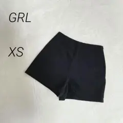 GRL gm646　ハイウエストショートパンツ　無地　黒