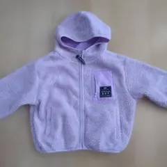 薄紫 フリースジャケット フード付き