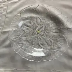 HOYA ガラス製 花模様皿 約28cm