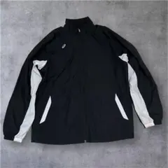 asics ブラック/ホワイト ウィンドブレーカー