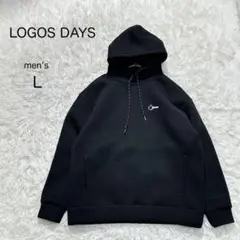 【ロゴスデイズ】パーカー 黒【L】フーディー 大きい メンズ アウトドア