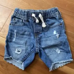 【GAP】ダメージデニムショートパンツ 2歳(80)
