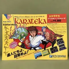 ソフトプロのファミコンソフト「カラテカ（KARATEKA）」チラシ（1985年）のサムネイル