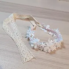 花飾り付き　カチューシャ　ヘッドドレス