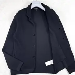 未使用級 エンポリオアルマーニ ニットジャケット ストレッチ 44 黒