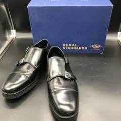 U893 REGAL ダブルモンク　レザー　革靴　ブラック