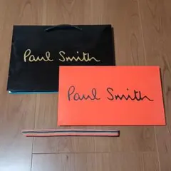 【匿名配送】ポールスミス　Paul Smith　ショップ袋　黒（中袋・リボン付）のサムネイル