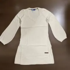 BURBERRY BLUE LABEL 長袖ニットワンピース オフホワイト38