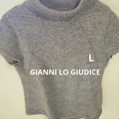 GIANNI LO GIUDICE　マルチカラー 半袖ニットセーター L　個性的