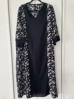 花柄ロングワンピース XL