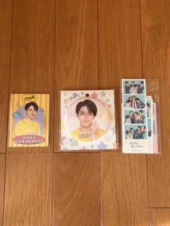 金指一世 ISSEI 缶バッジ プロフィールカード 春男ステッカーセット