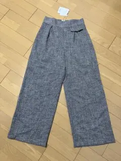 DOLLUPOOPS グレー ワイドパンツ ハイウエスト