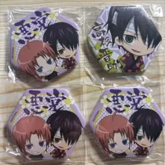 銀魂　高杉晋助　六角形　缶バッジ　4点セット