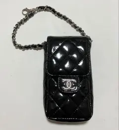 CHANEL シャネル マトラッセ パテントレザー チェーン ポーチ 13番台
