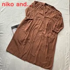 niko and 美品 シャツワンピ ワンピース ゆったり 楽ちん 綿麻 五