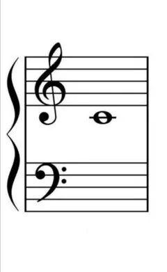 音符カード（単音③大譜表縦）ラミネート加工